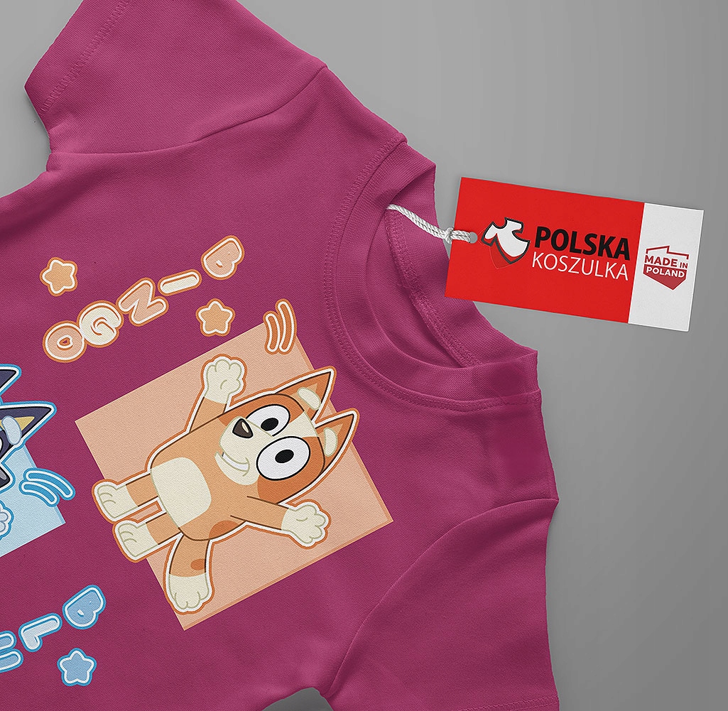 KOSZULKA DZIECIĘCA T-SHIRT DLA DZIECKA BLUEY BLUE 140 PREZENT JAKOŚĆ Kod producenta Bluzka T-Shirt Dziecięca Wzory Dziecięcy