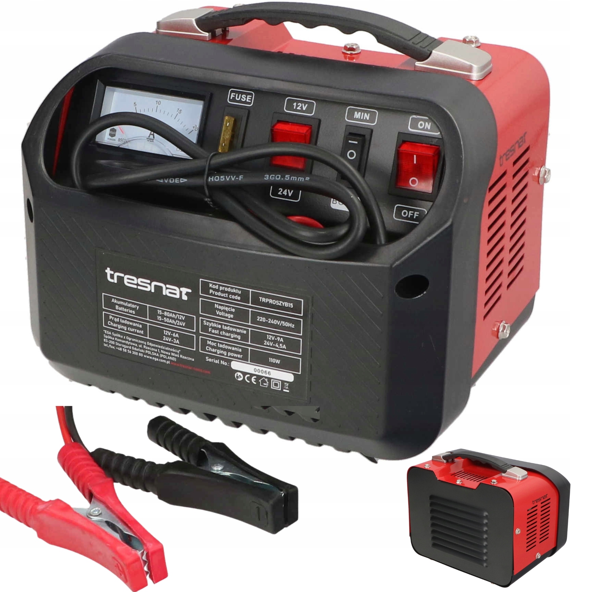 

Prostownik Do Akumulatorów 12/24V 45A Tresnar