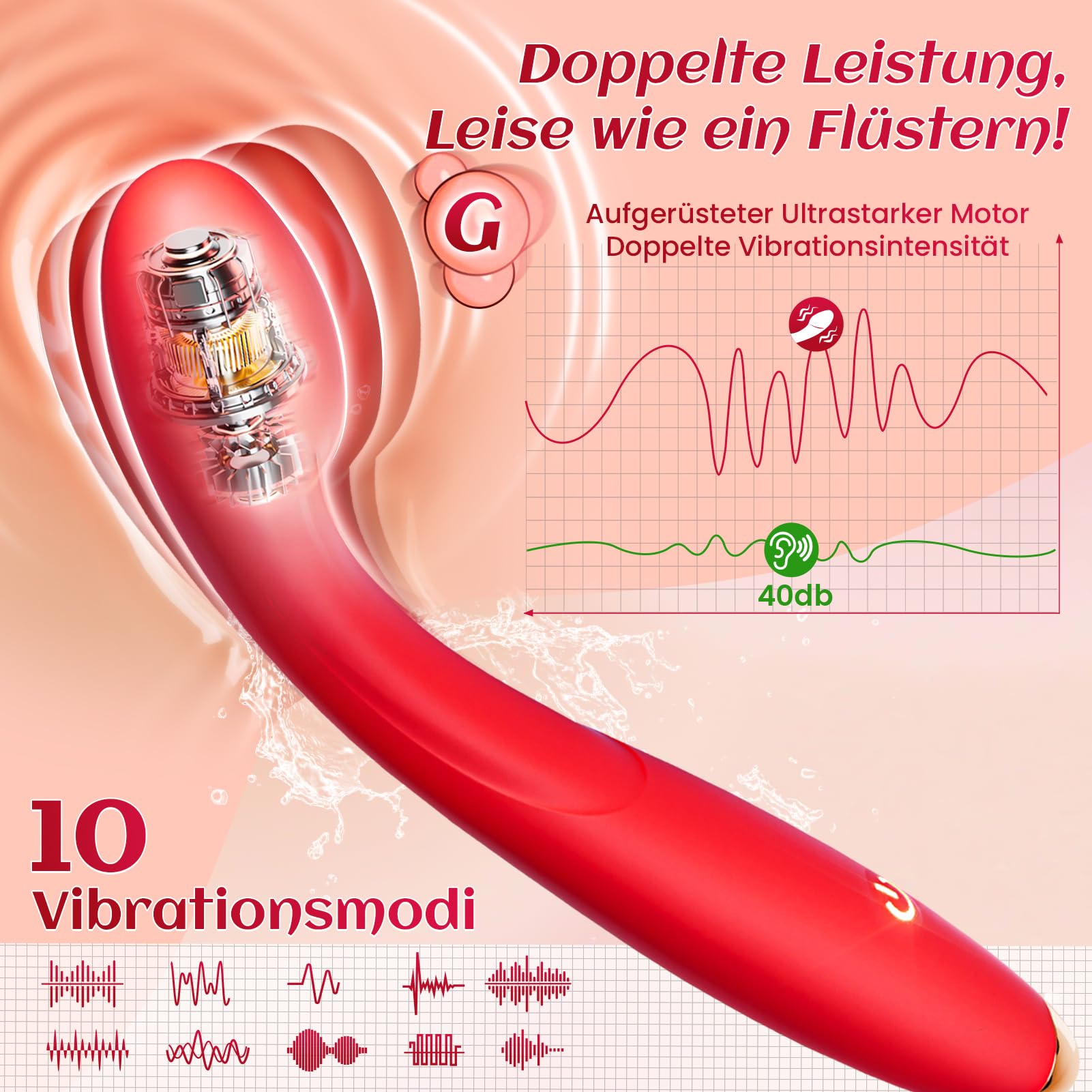 CACUOLA Wibrator Dildo 90° Elastyczny Cichy Mocny 10 Trybów Dla Kobiet — miniatura 2