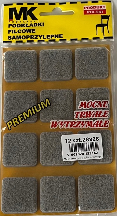 

Podkładki Filcowe Pod Meble Krzesła Stół 28X28