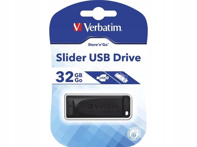 Verbatim Pendrive Verbatim 32GB Slider Usb 2.0