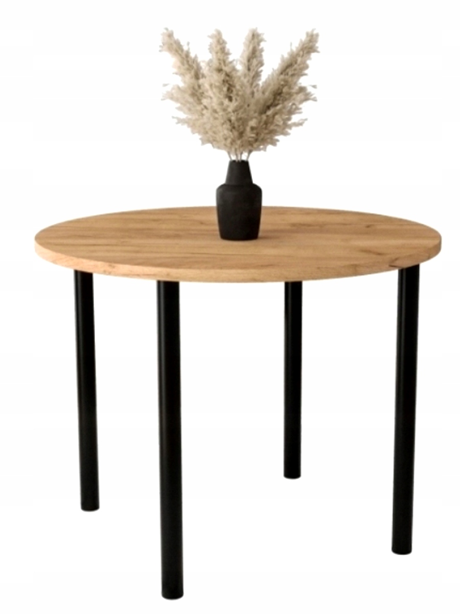 

Stół okrągły Loft Karl fi90cm dąb Halifax Egger