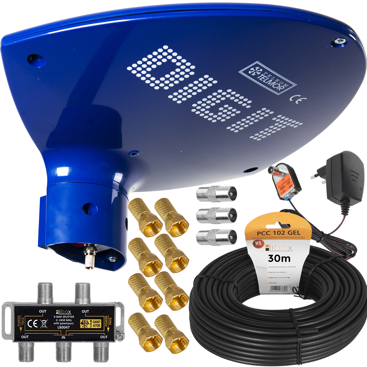 

Antena Aktywna Digit Activa DVB-T2 MUX8 Zestaw 4TV