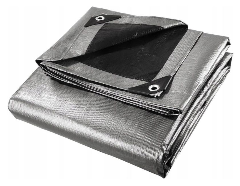 Plandeka srebrno-czarna 260g/m2 4m x 5m