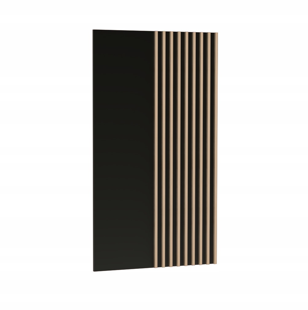 Panel ścienny czarny z lamelami BALI B-10