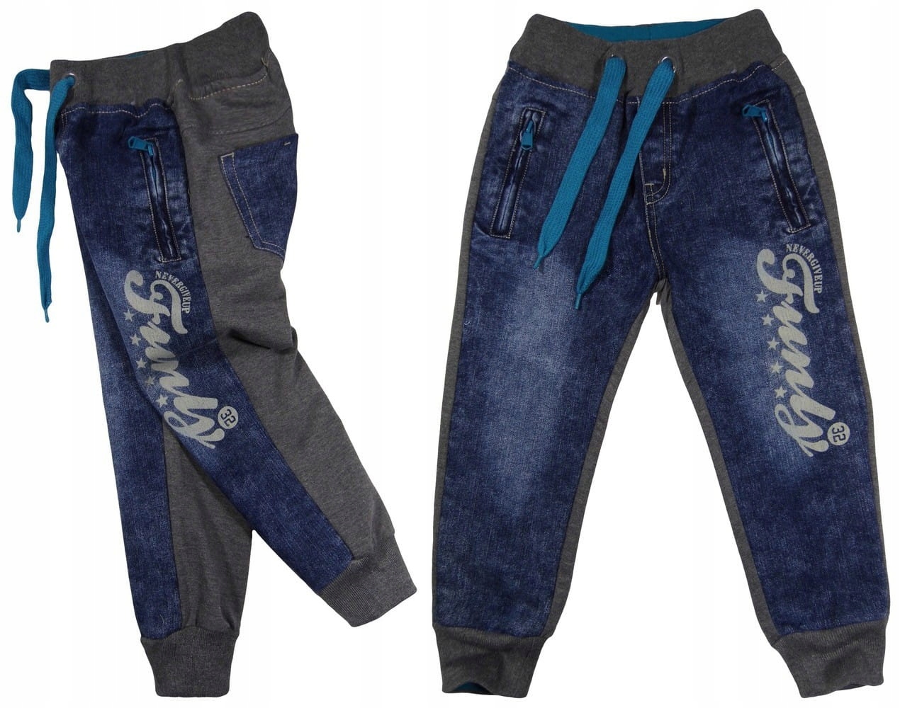 

spodnie jeans dres 5056 Never Give Up 8A grafit