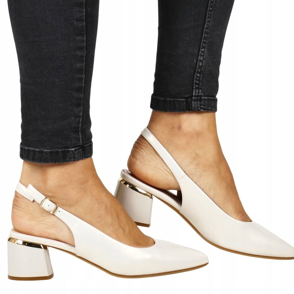 Perleťové Lodičky Bez Paty Elegantní Špička S Nízkým Podpatkem Boty Léto