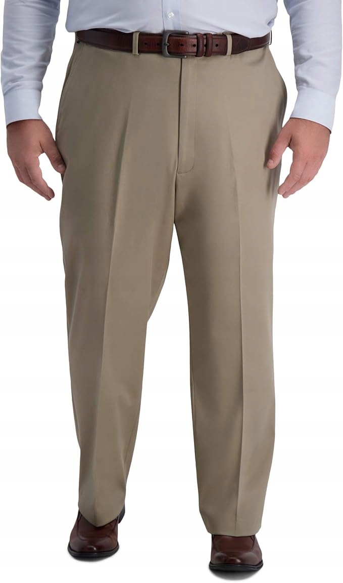 Haggar Elegantní Kalhoty Chinos Béžové Jednoduché V Kant 54/30 7_A