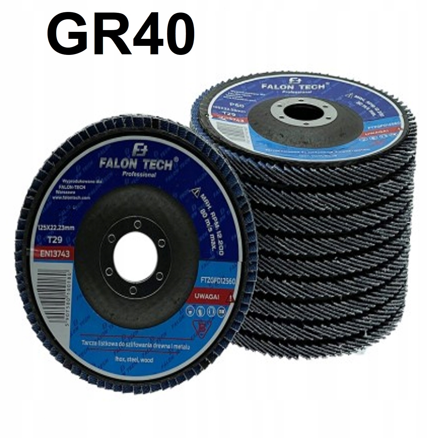 TARCZA LAMELKOWA LISTKOWA 125 GR40 STAL NIERDZEWNA