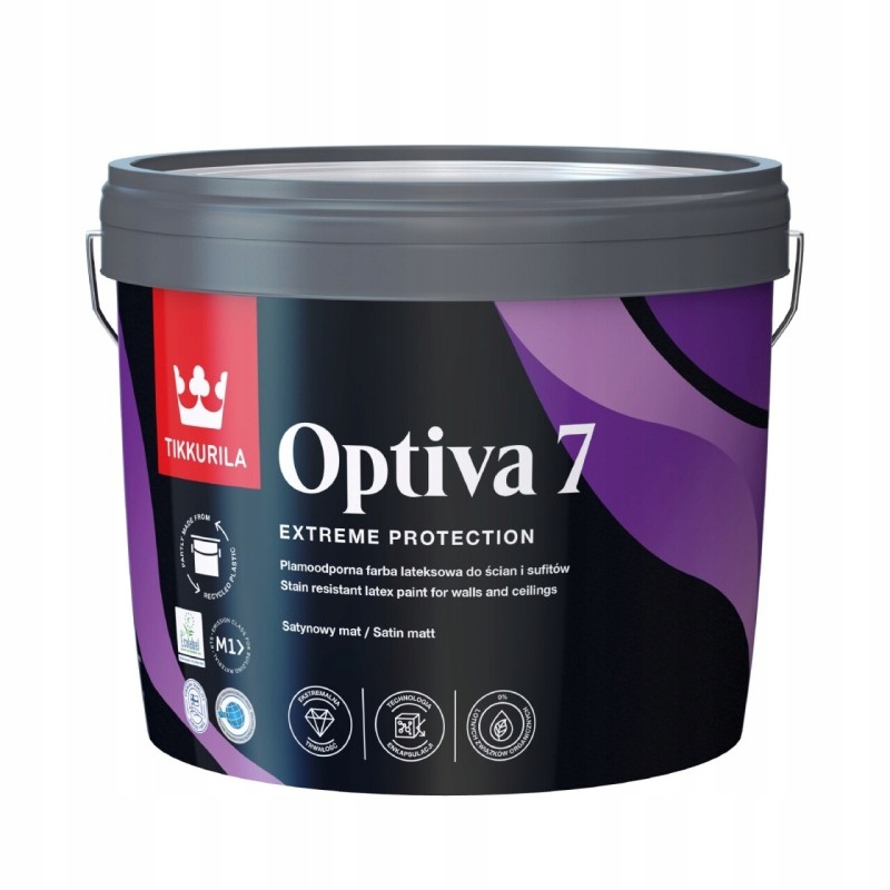 Tikkurila Optiva Satin Matt Deco Grey Tmavé 9L