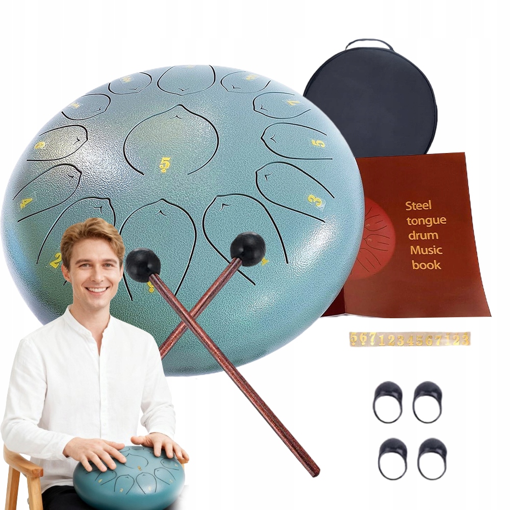 Ocelový Buben 12 Palců S 13 Zvuky Pro Meditaci Relaxace A Zvukovou Terapii