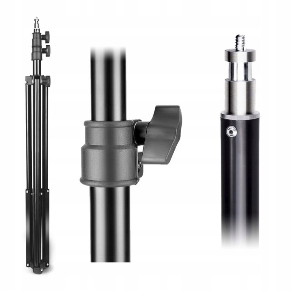 STOJAK STUDYJNY STATYW OŚWIETLENIOWY STUDIO FOTO DO LAMPY LED SOFTBOX 210CM Typ inny statyw oświetleniowy