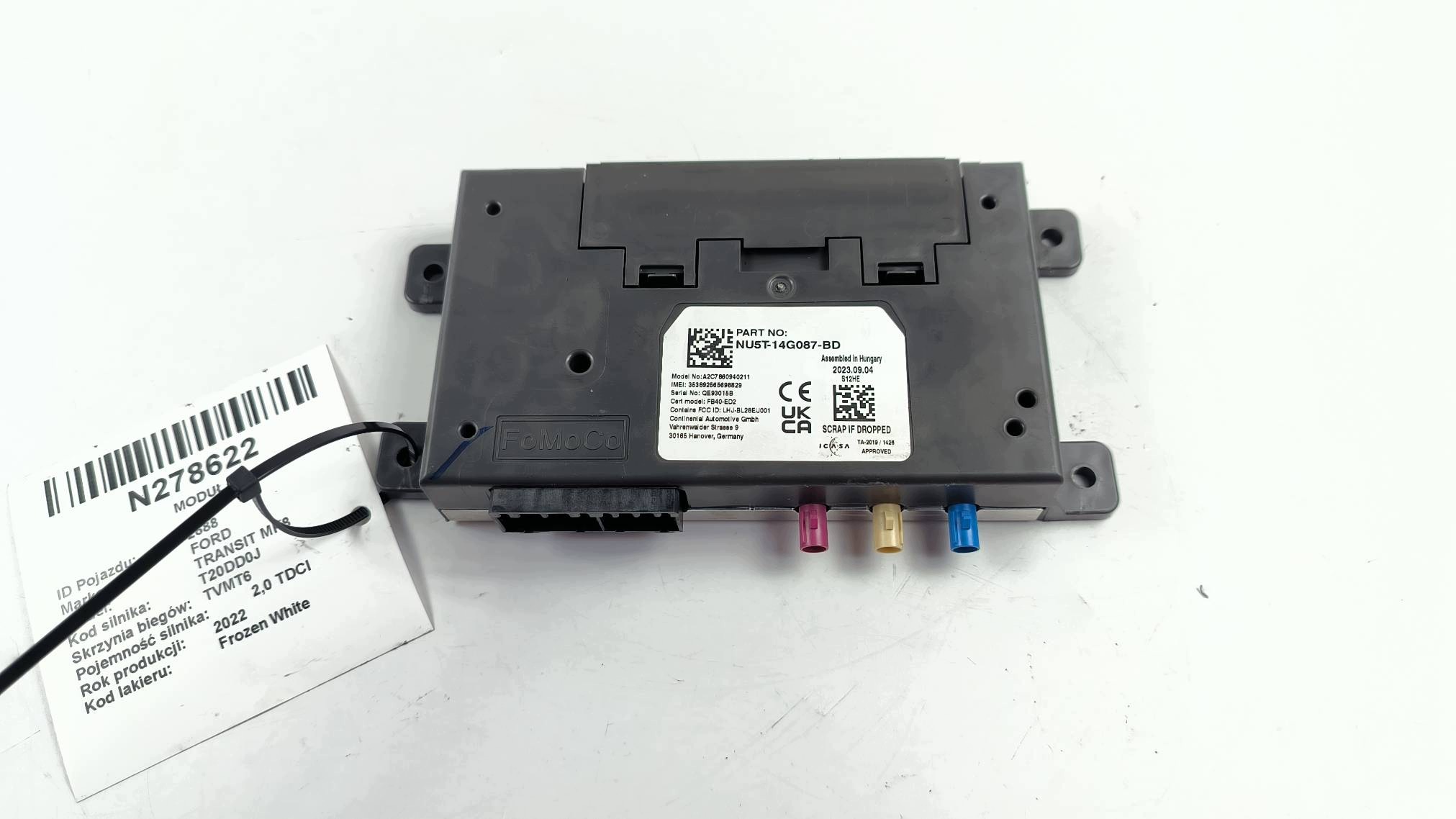 module NU5T-14G087-BD BLUETOOTH FORD TRANSIT MK8