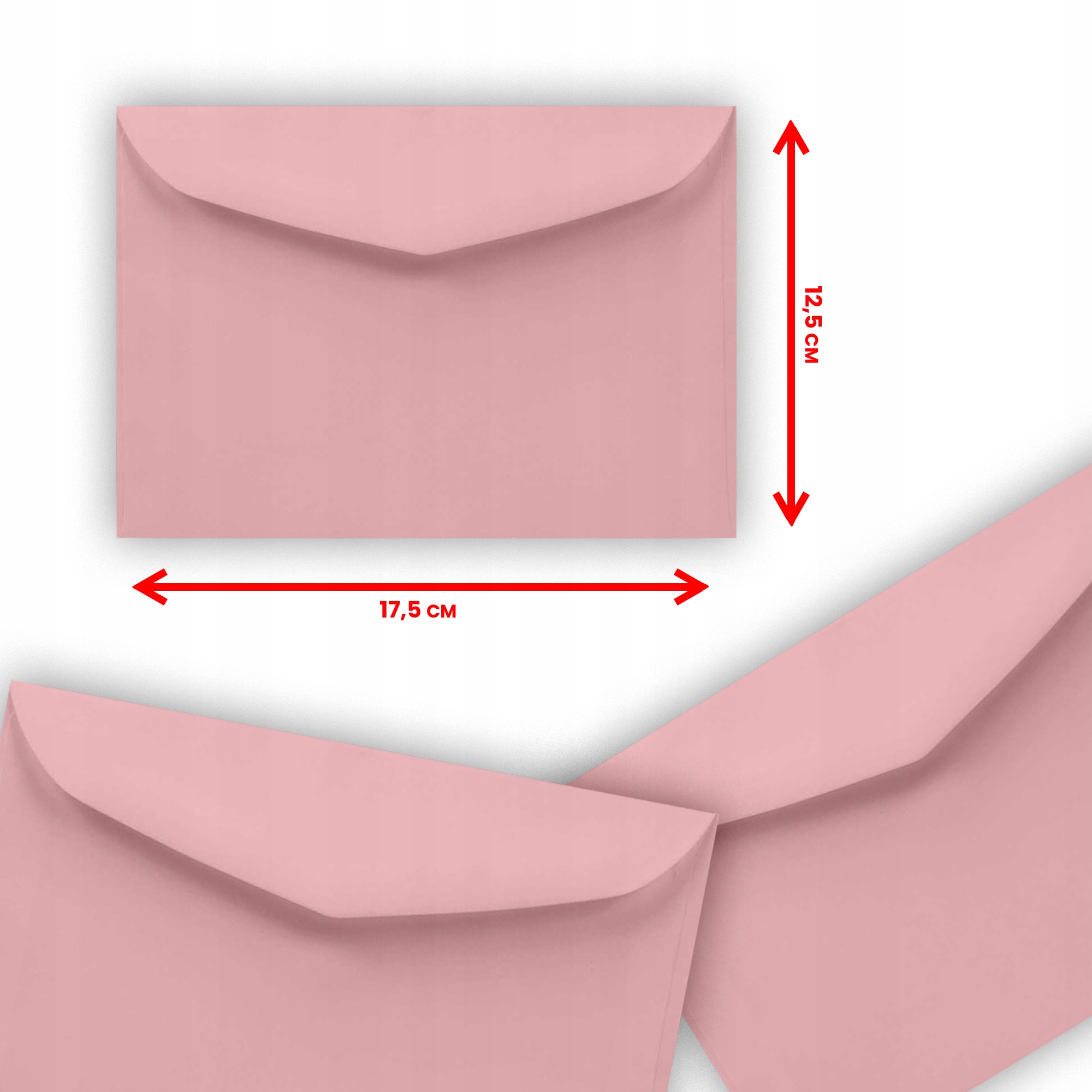 KOPERTA OZDOBNA GŁADKA RÓŻOWA B6 12,5 x 17,5 CM 10szt Marka bez marki