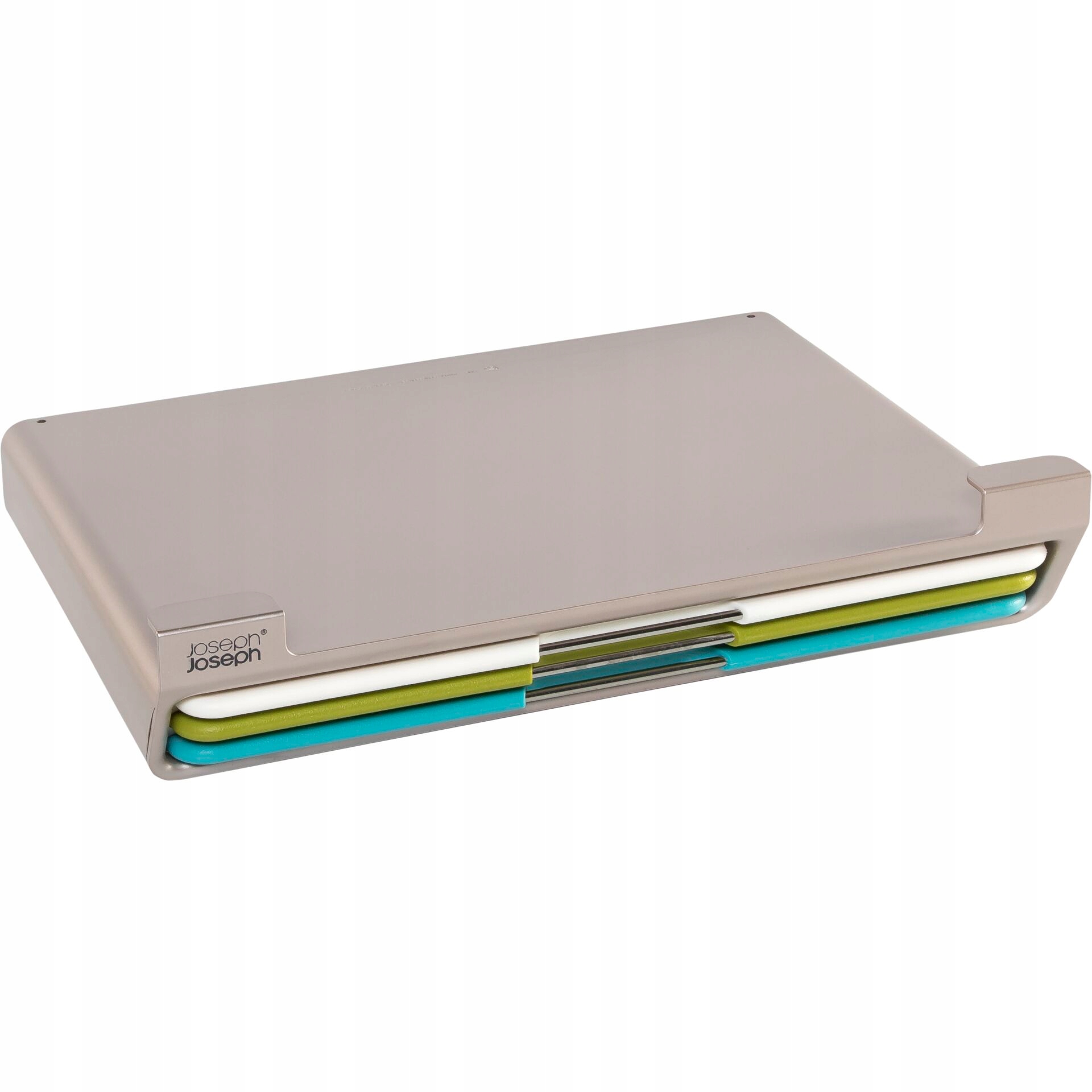 Sada třídílných víceúčelových krájecích prkének Joseph Joseph Folio Slim s policemi ve tvaru U