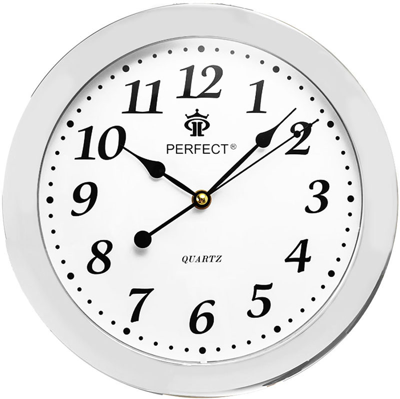 Cichy Płynący Zegar Ścienny PERFECT Kuchenny 28cm