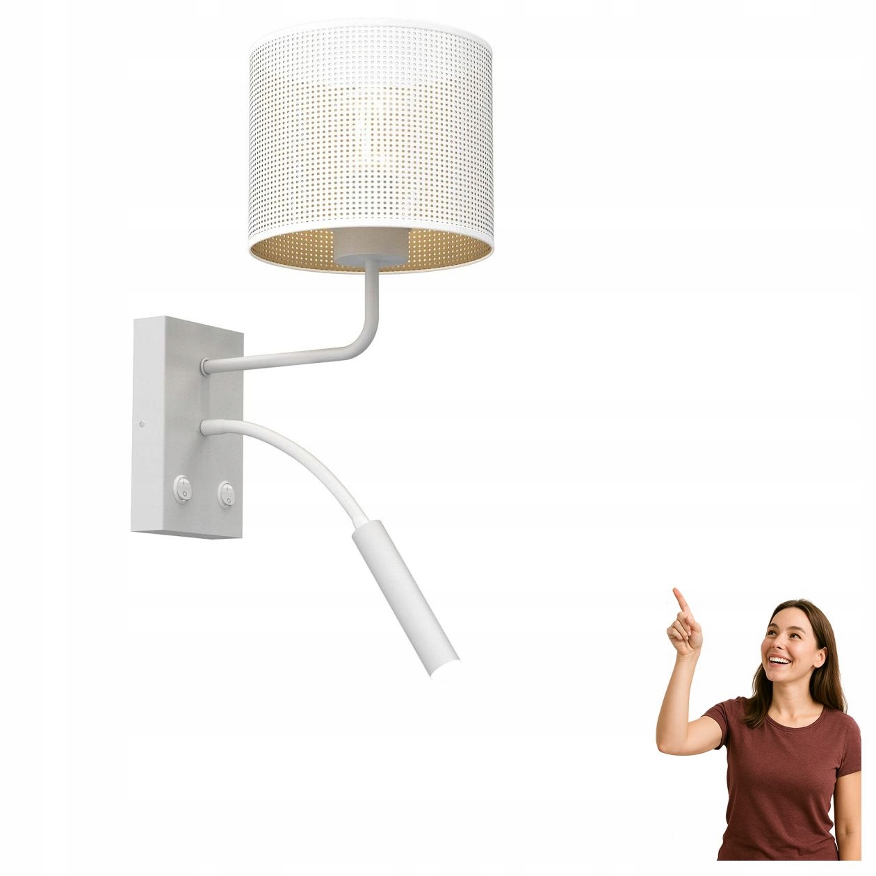 Nástenné svietidlo s výložníkom na čítanie Loft Shade 5260 Luminex