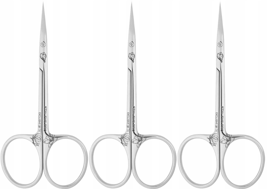 3 x Staleks Profesionální nůžky na kůži Exclusive 22 Type 1 (Magnolie)