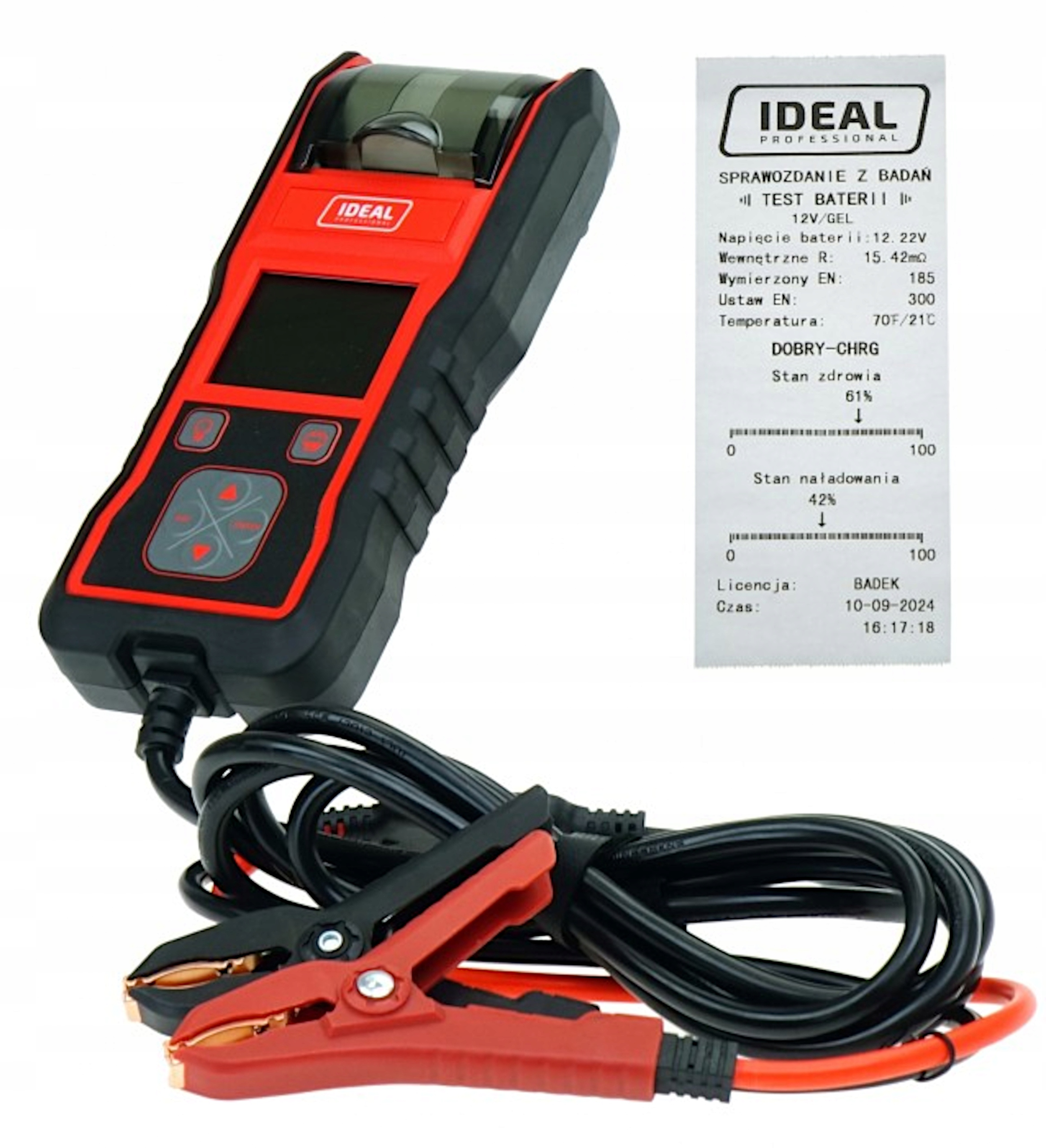 Tester Akumulátorov A Inštalácií Ideal BDT4000A 6/12V S Tlačiarňou