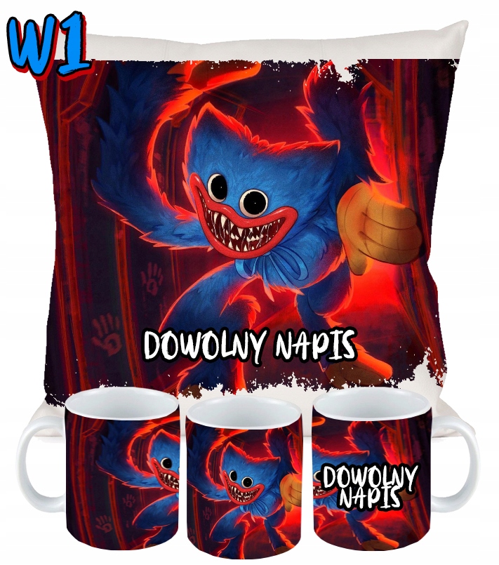 ZESTAW KUBEK PODUSZKA HUGGY WUGGY POPPY PLAYTIME 7 Materiał ceramika