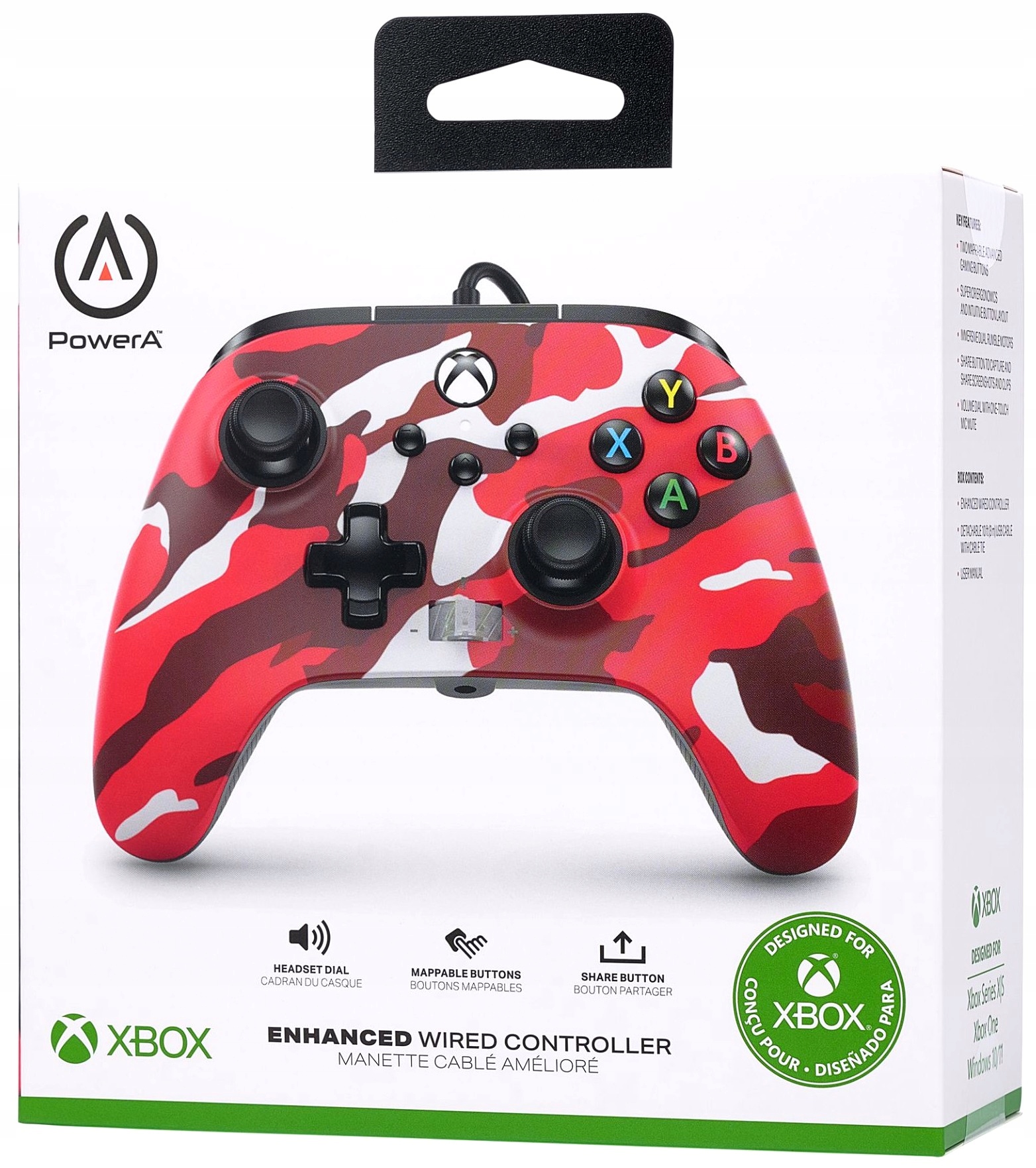 

PowerA Pad przewodowy Xo Xsx Pc Red Camo