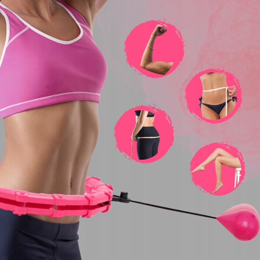 HULA HOP ODCHUDZAJĄCE Z OBCIĄŻENIEM SMART HULAHOP Z WYPUSTKAMI DO ĆWICZEŃ Średnica rurki 4 cm