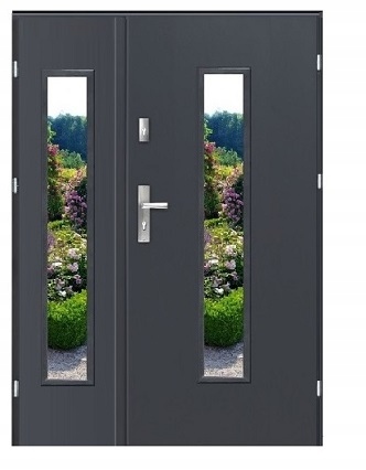Vnější Ocelové Dvoukřídlé Dveře Ravena Duo