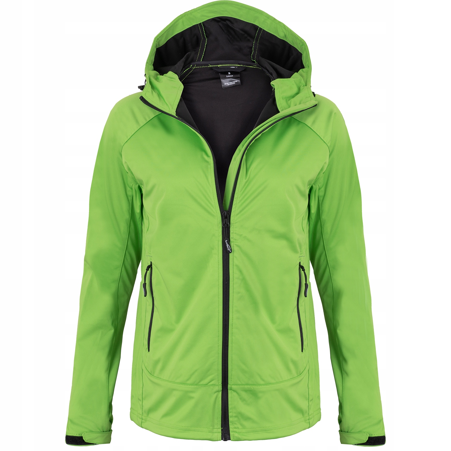 KURTKA DAMSKA SOFTSHELL WIATROODPORNA Z KAPTUREM M Kolor zielony