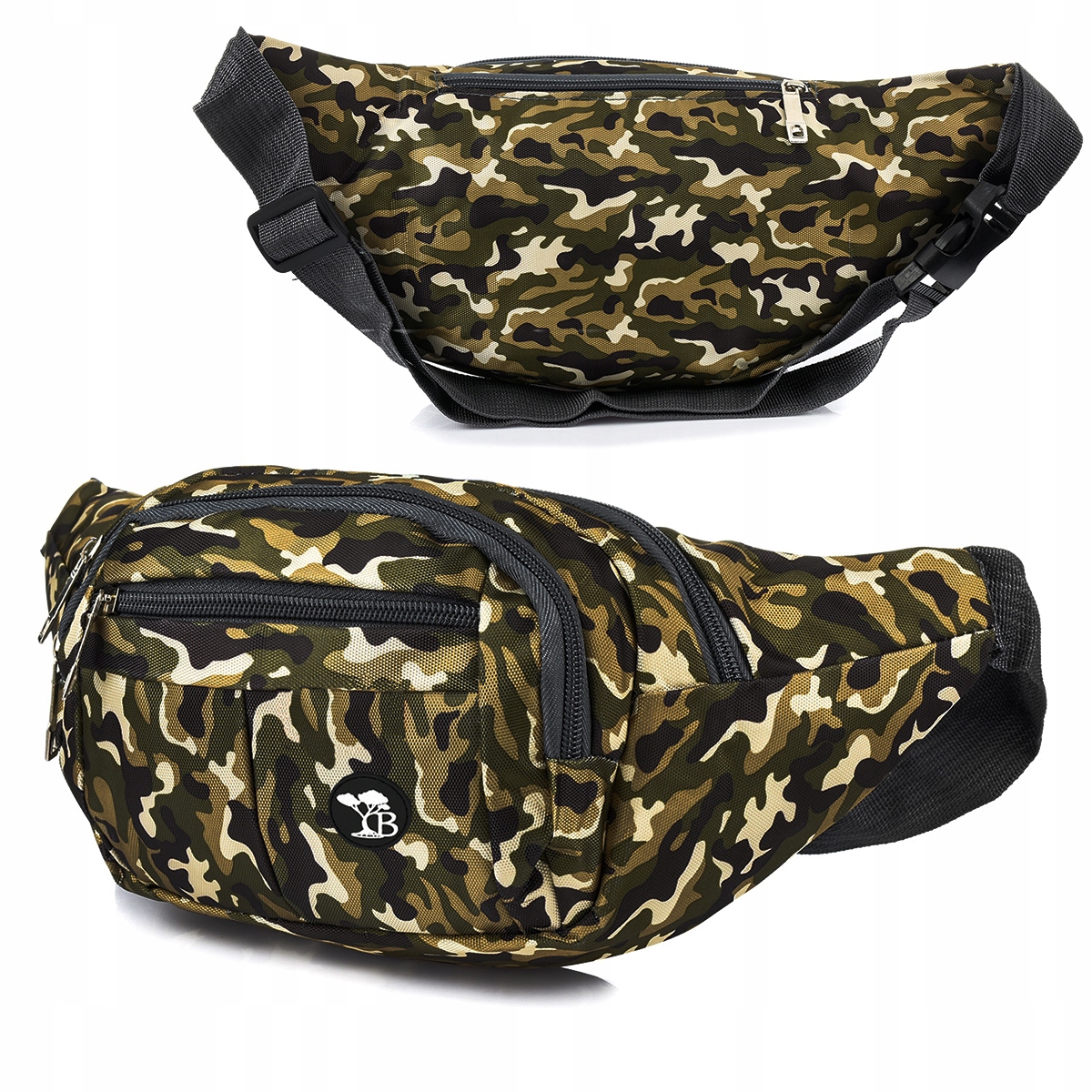 

Saszetka nerka wytrzymała pojemna pas moro duża