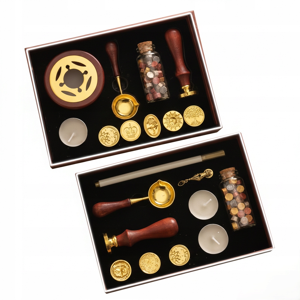 Sada Lakových Pečetí Pro Razítka Razítko Vosk Retro Box Jako Dárek