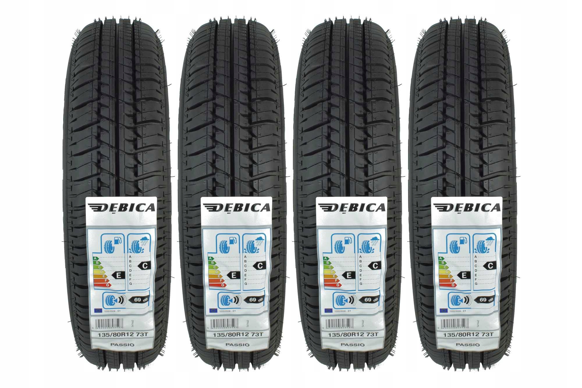 

4 Opony letnie 135/80R12 Dębica Passio