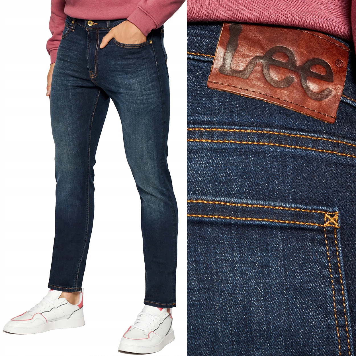 Lee Luke slim True Authentic silně zúžené tmavé džínové kalhoty W32 L34