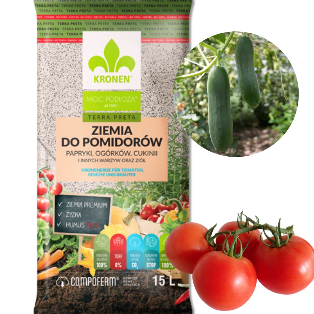 

Podłoże Ziemia do Pomidorów i Warzyw Bez Torfu 15L