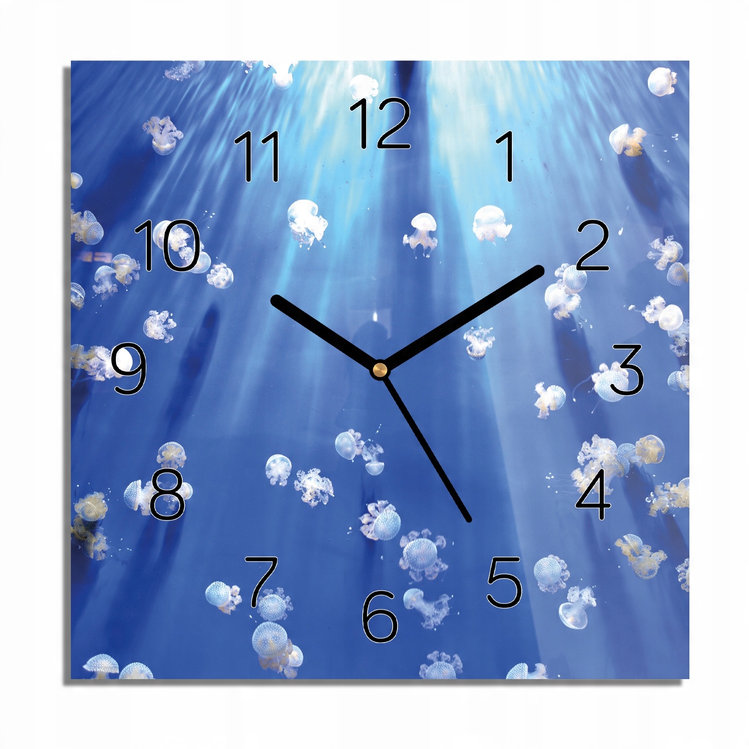 

Meduzy ocean morze zegar na szkle do pokoju 30x30