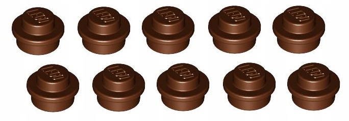 

Lego płytka okrągła 1x1 brązowa 10szt 4073 6141 N