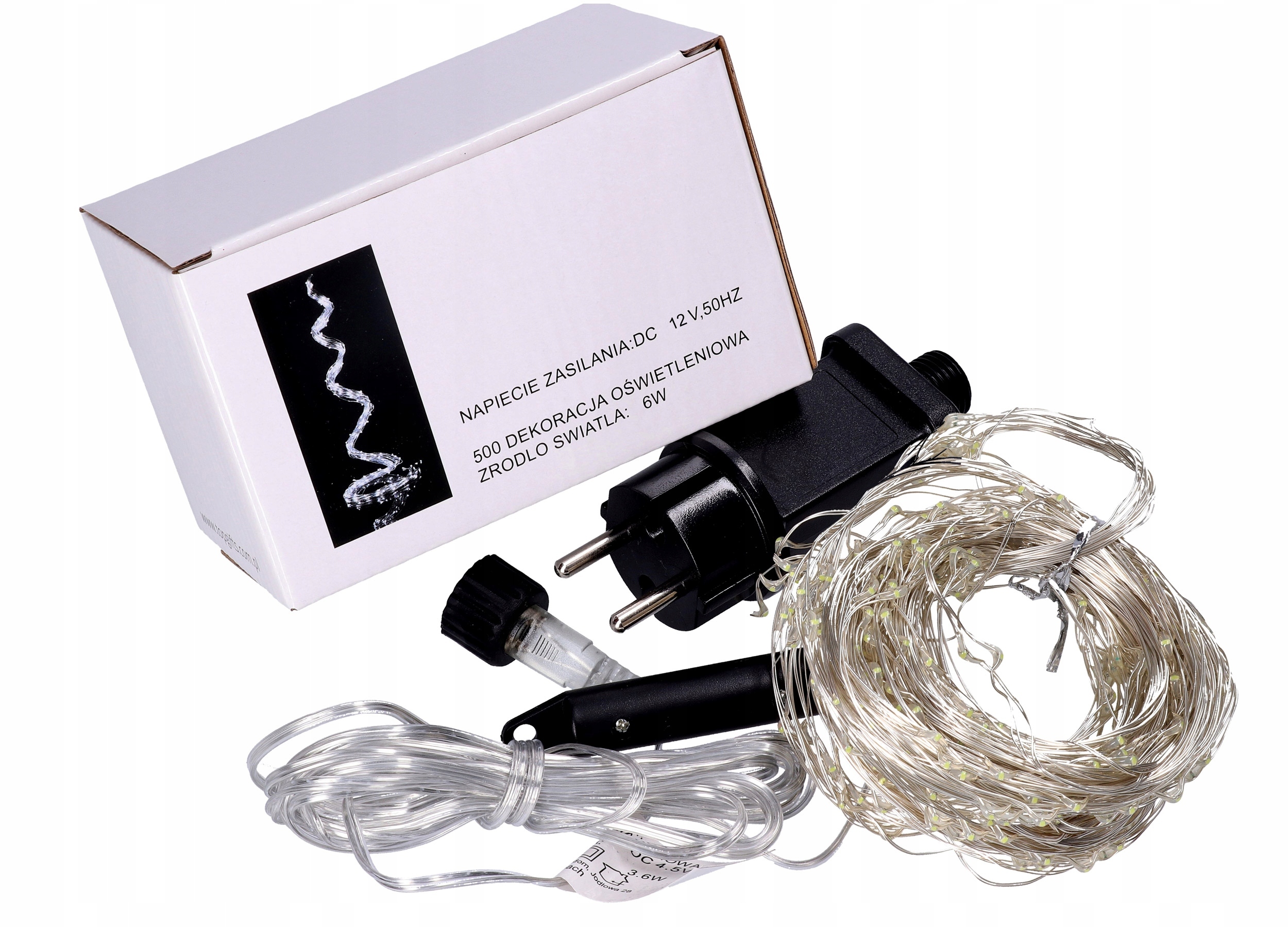 LAMPKI DRUCIKI 500 LED CHOINKOWE BIAŁE ŚWIATŁO Kod producenta CIEPŁE ŚWIATŁO ZASILACZ 220V 500LED