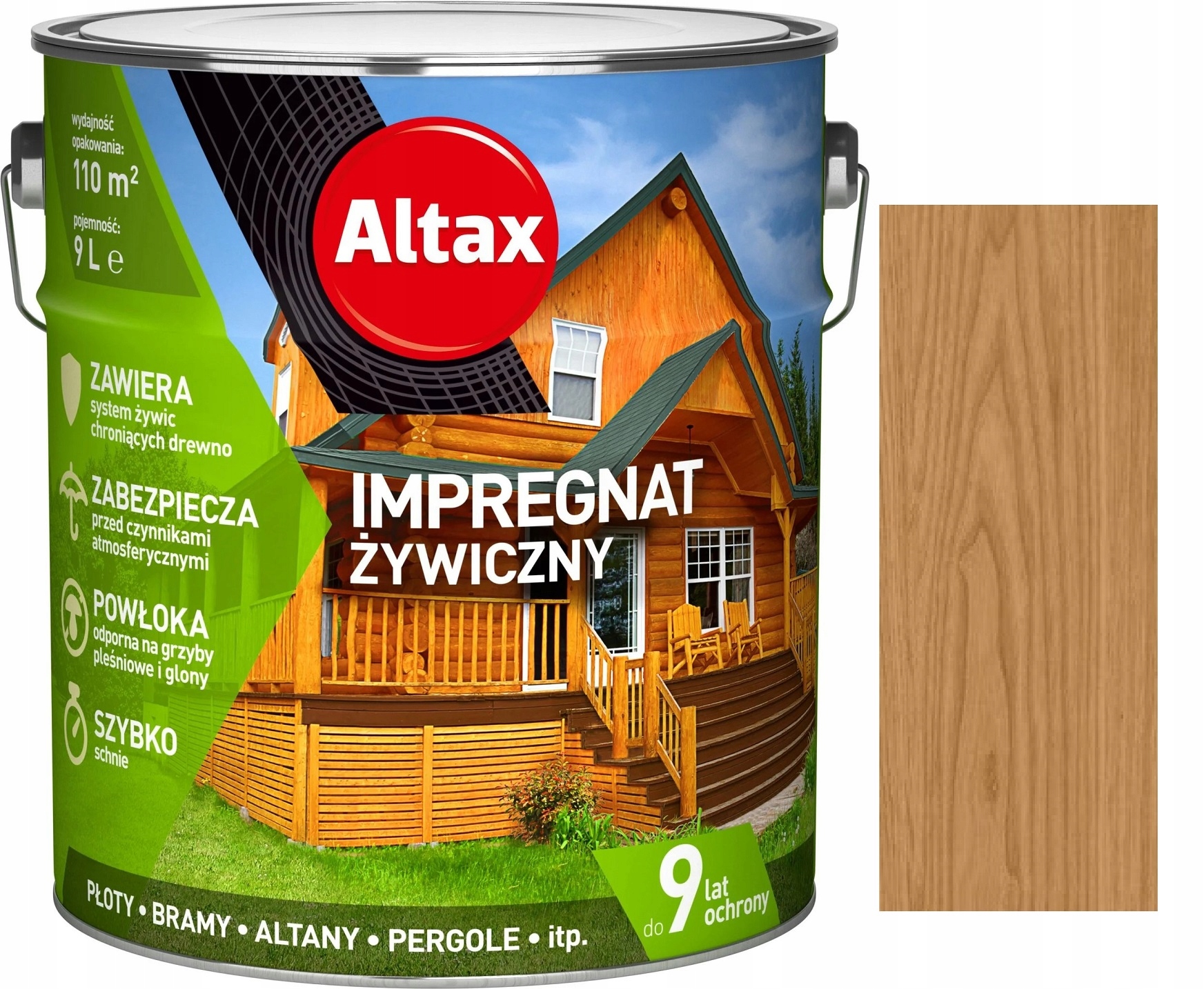 

Altax Impregnat Żywiczny Do Drewna Dąb 9L