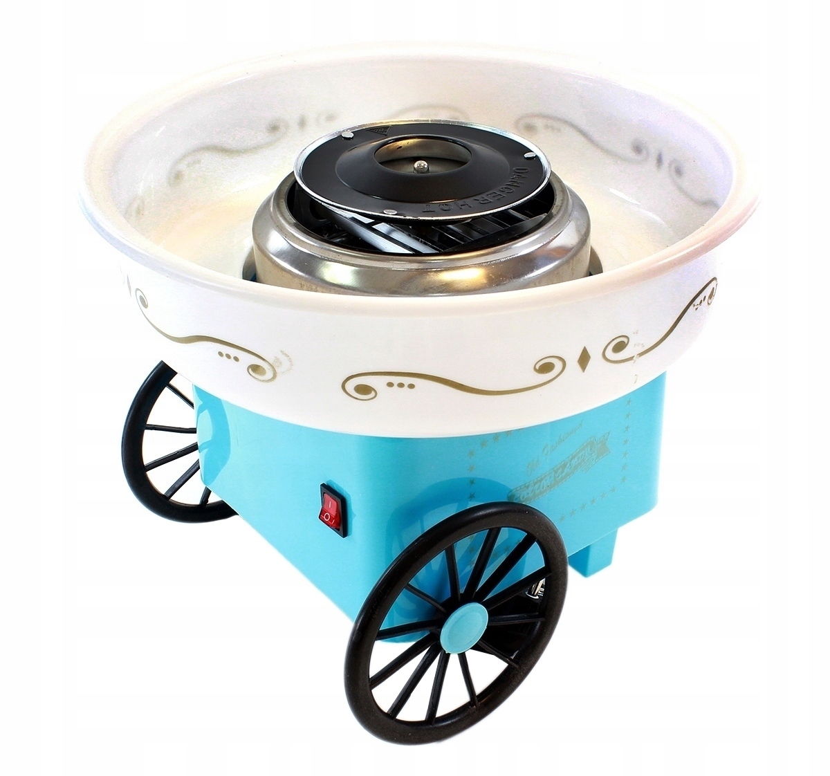 MASZYNKA MASZYNA DO WATY CUKROWEJ WATA CUKROWA Kolor dominujący niebieski