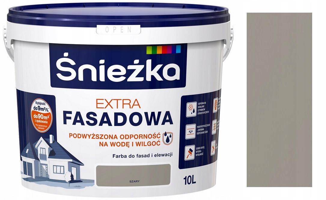 

Śnieżka Extra Fasadowa Farba Elewacyjna Szary 10L