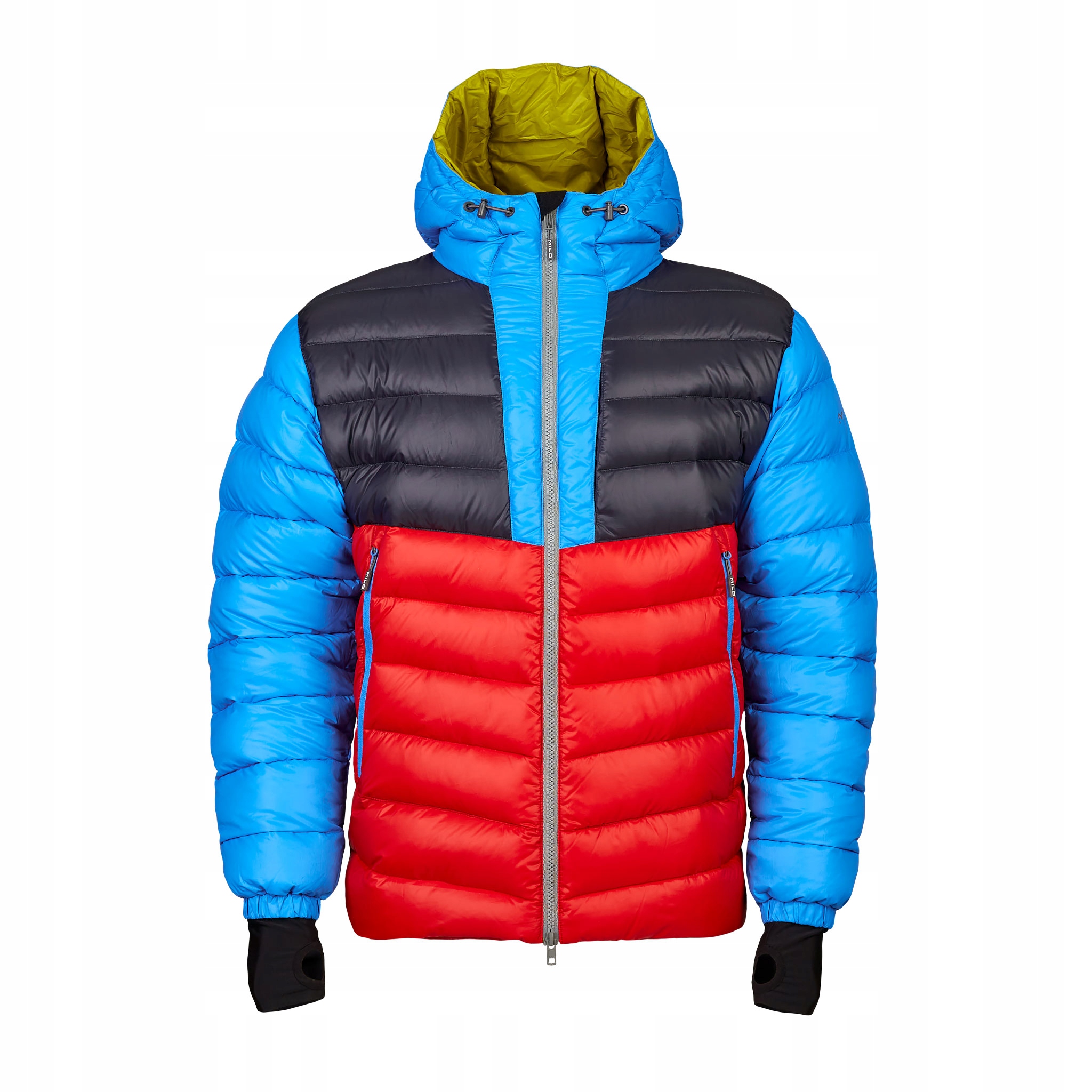 Pánská péřová bunda Milo Kugti red race/blue sky/titanium grey XL