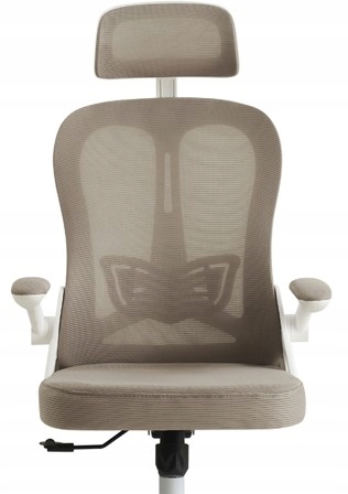 Fotel Obrotowy Horseking Beżowy/khaki Ergonomiczny MS28 Biurowy