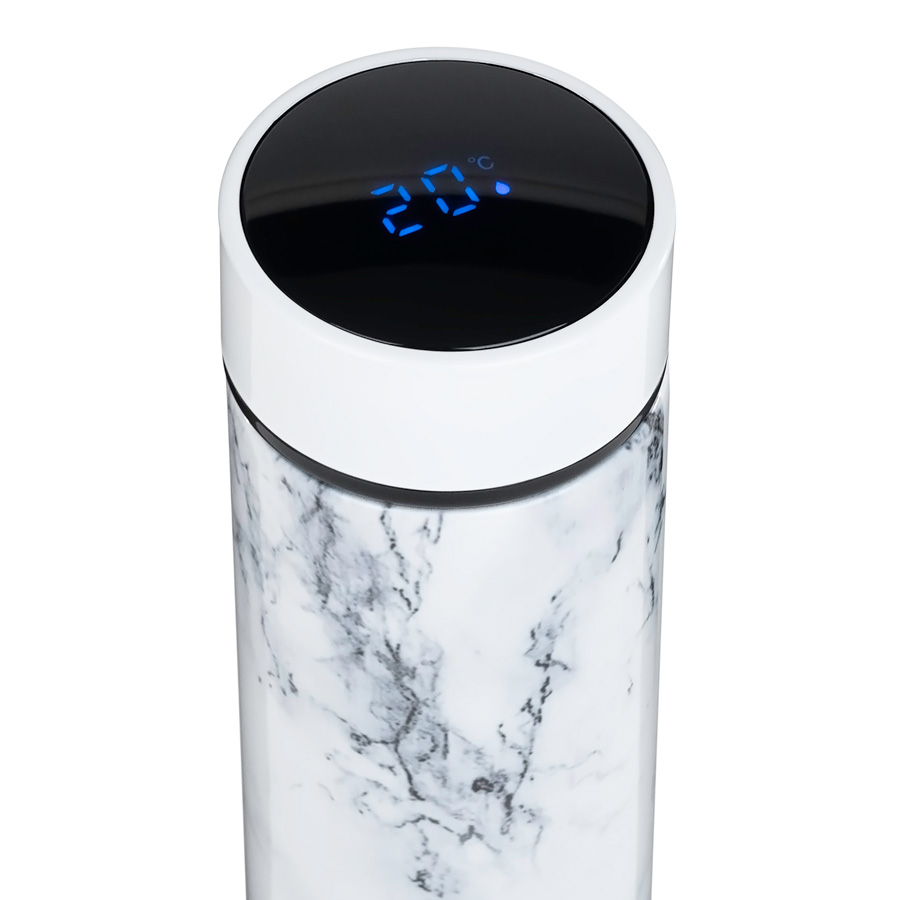 SZCZELNY TERMOS BUTELKA TERMICZNA KUBEK Z TERMOMETREM NA KAWĘ HERBATĘ Rodzaj termos na napoje