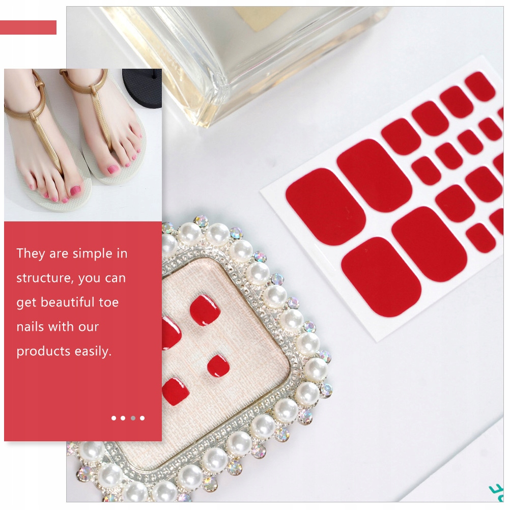Naklejki na paznokcie u nóg, 12 arkuszy Marka bez marki