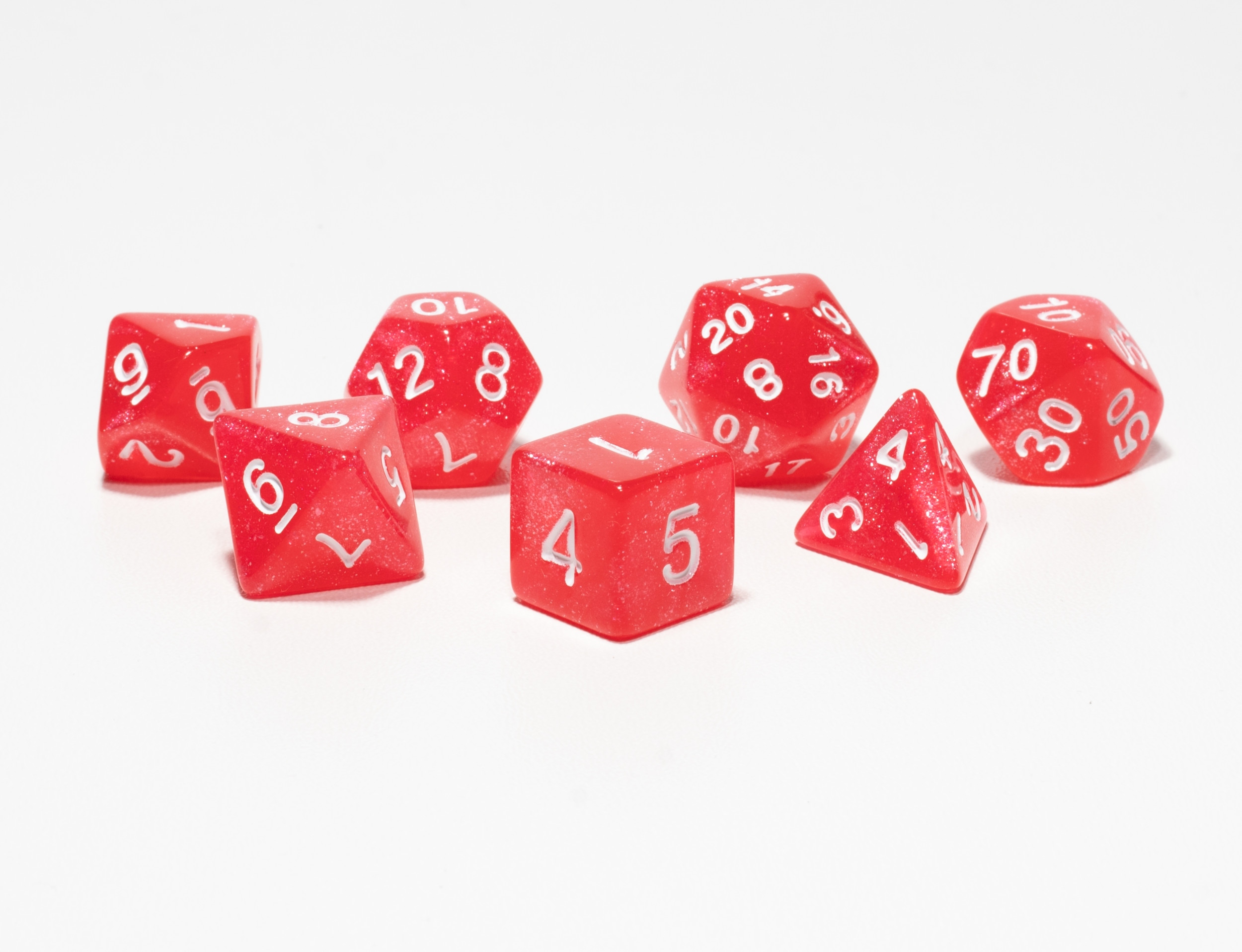 CZERWONY KLEJNOT ZESTAW 7 PERŁOWYCH KOŚCI RPG Nazwa Kostki RPG Czerwony Klejnot Zestaw 7 Perłowych Kości