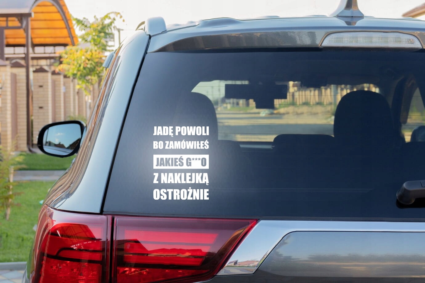 Naklejka JADĘ POWOLI BO...na samochód na auto - ODBLASKOWA Producent Inny