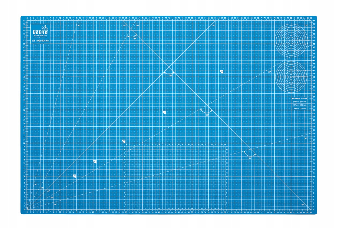 Mata do cięcia modelarska A1 90x60 cm 900x600 samogojąca niebieska błękitna
