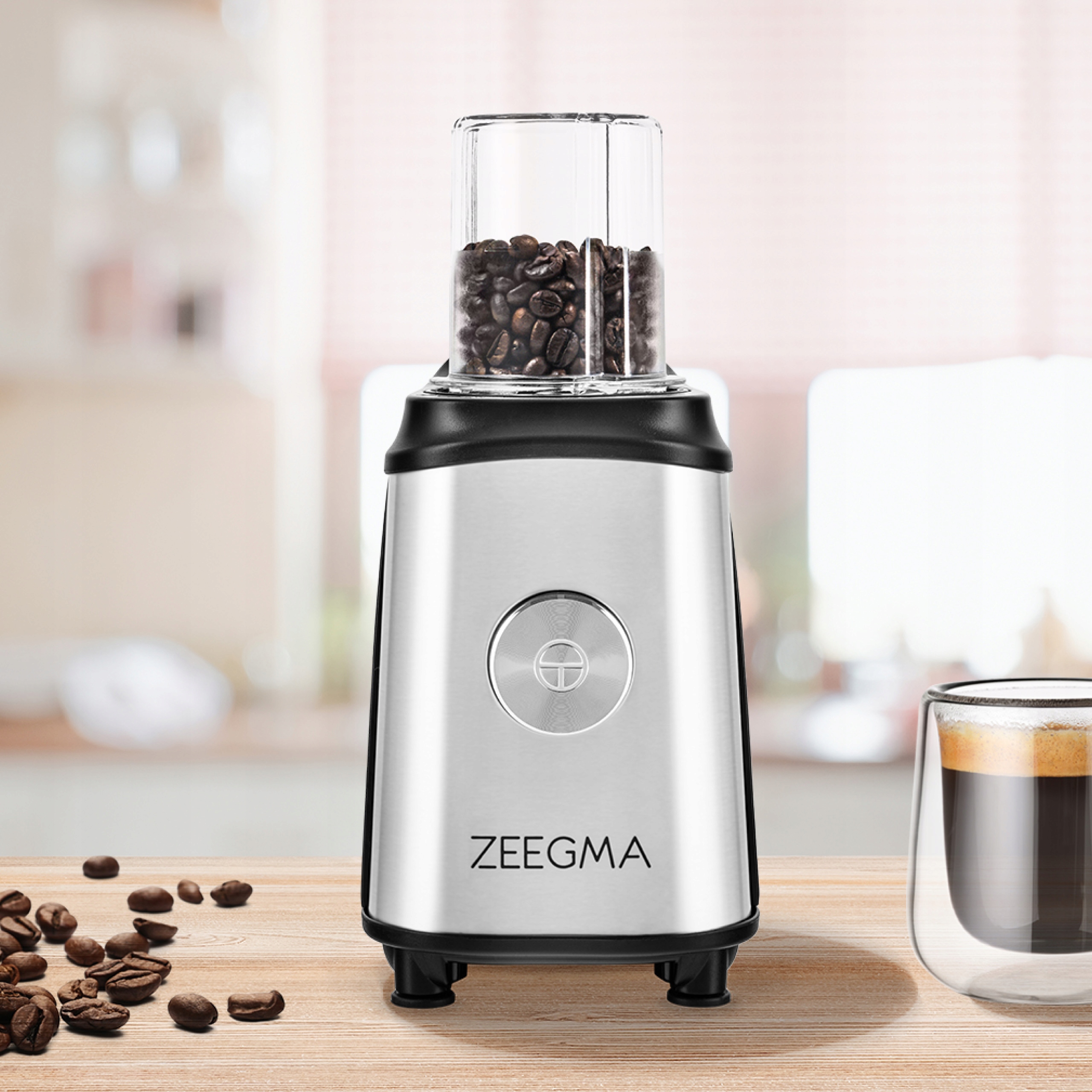 BLENDER PERSONALNY KIELICHOWY 4w1 MŁYNEK KAWA POWŁOKA TYTANOWA + 2 BIDONY Marka Zeegma