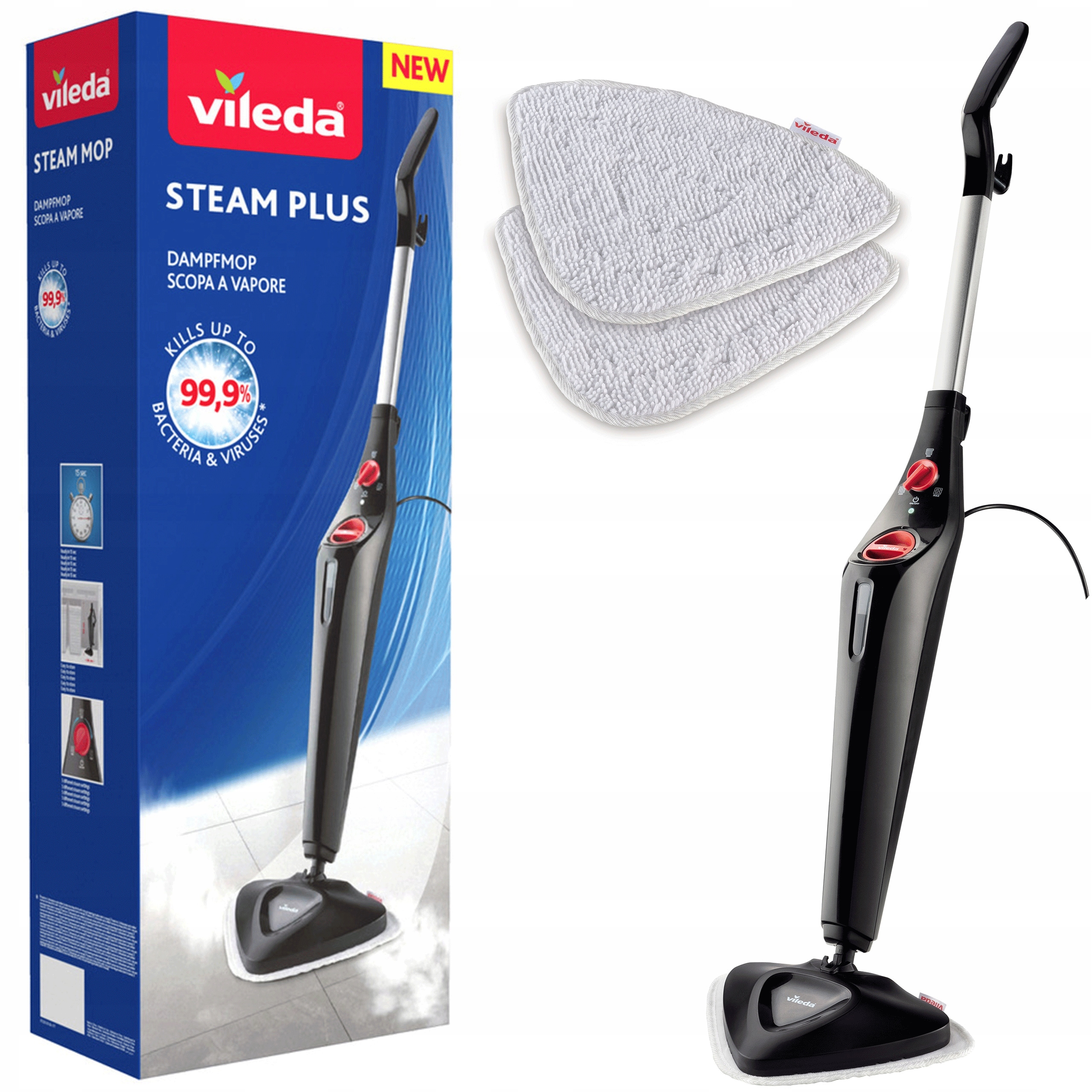 Vileda Parní mop Steam Plus elektrický
