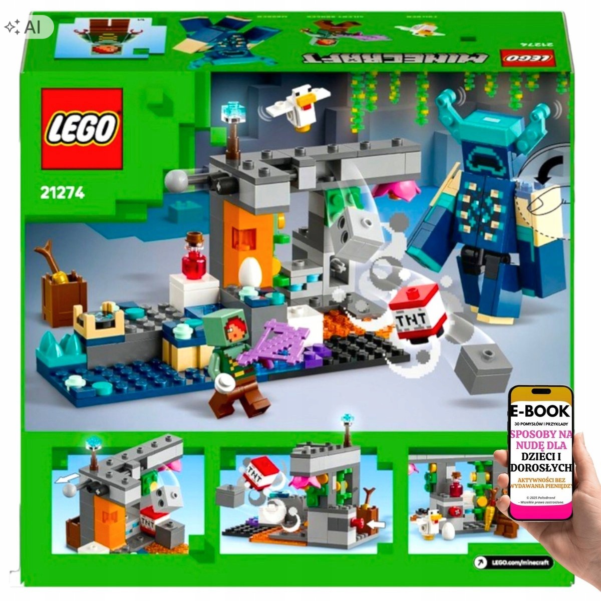 Lego Klocki Minecraft Spotkanie Strażnikiem Gry Dla Niego EBOOK-3