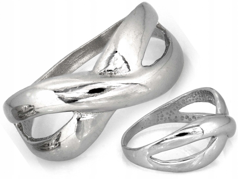 Prstýnek 925 pletený 3.53 g lesklý bez kamenů r18 dárek